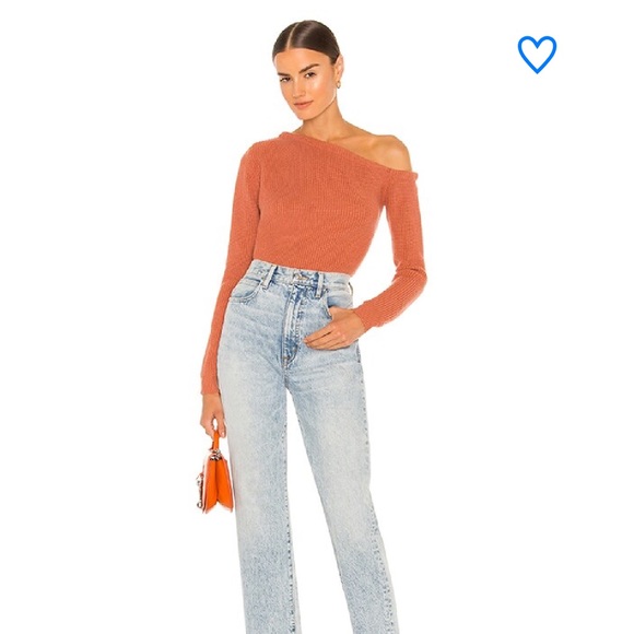 Superdown Ravie One Shoulder Sweater in Rust - Picture 1 of 5